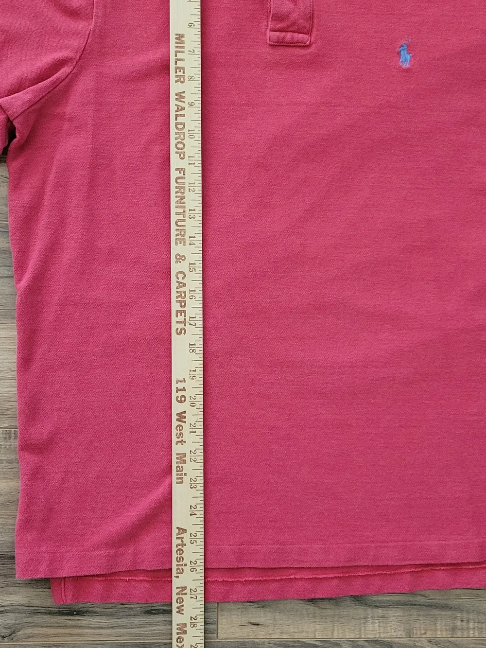 Ralph Lauren Men’s Coral Red Pink Polo with Blue Pony